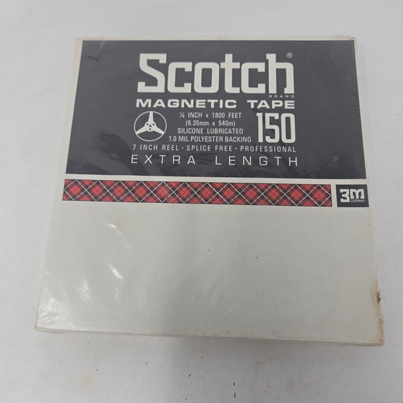 Scotch Other - Vintage Scotch 150 Magnetic‎ Recording Tape 7 Inch Reel 1800 Ft 1/4" Sealed NOS